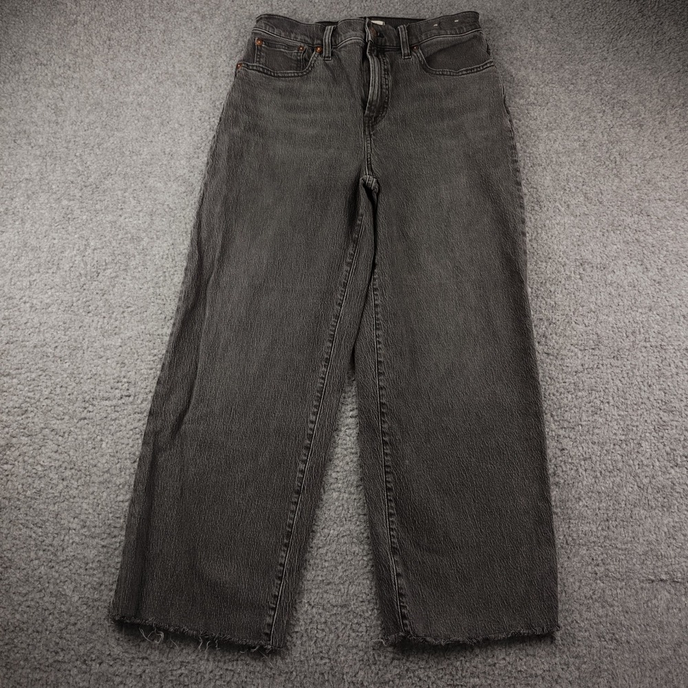 Madwell The Perfect Vintage Wide Leg Crop Jean Faded Size 28x27 High Waisted